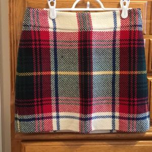 J. Crew Plaid Wool Skirt size 4